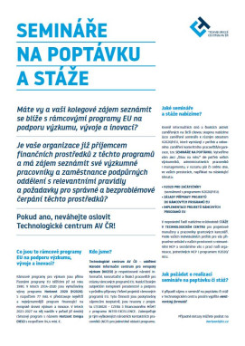 Nabízíme semináře na poptávku a stáže v TC