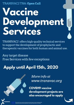 Infrastruktura v oblasti výzkumu vakcín TRANSVAC2 vypisuje výzvu