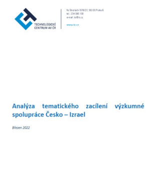 Výsledky analýzy – zacílení výzkumné spolupráce Česko – Izrael