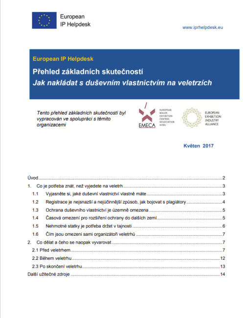EU IP Helpdesk - Jak nakládat s duševním vlastnictvím na veletrzích