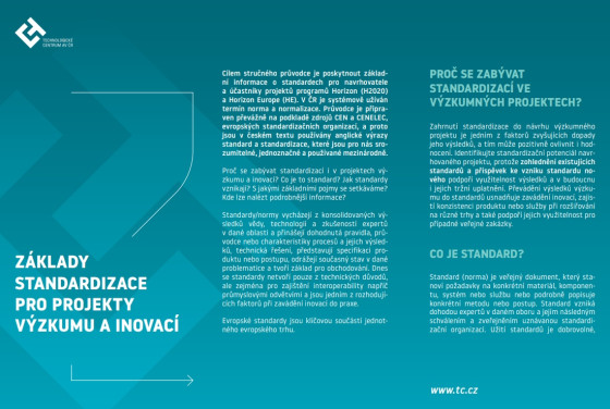 Základy standardizace pro projekty výzkumu a inovací