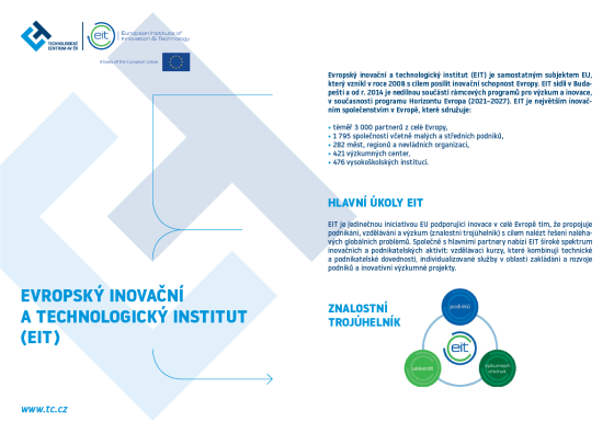  Evropský inovační a technologický institut (EIT) - informační leták