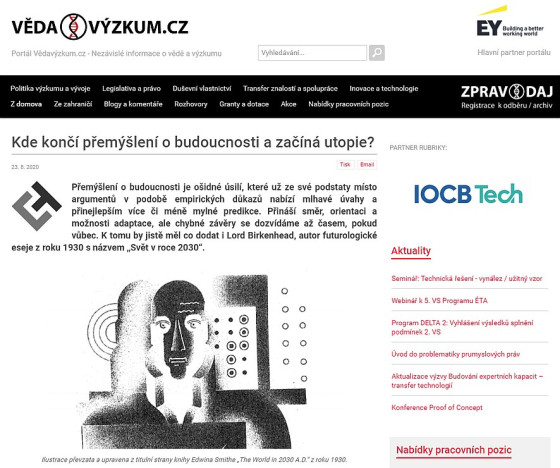 Kde končí přemýšlení o budoucnosti a začíná utopie?