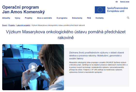 Výzkum Masarykova onkologického ústavu pomáhá předcházet rakovině