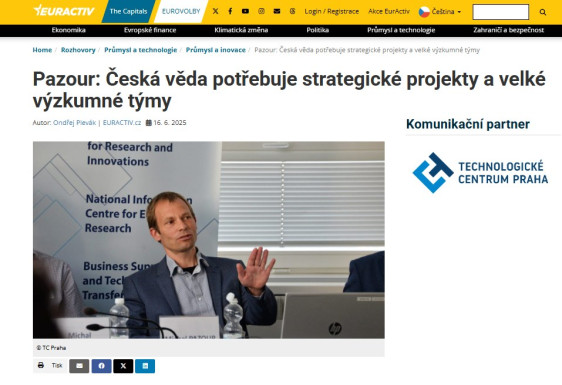Pazour: Česká věda potřebuje strategické projekty a velké výzkumné týmy
