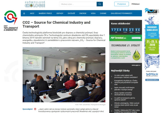 CO2 – Source for Chemical Industry and Transport