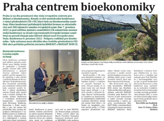 Praha centrem bioekonomniky