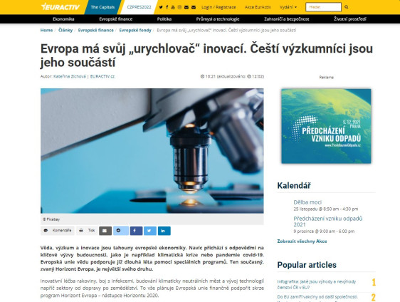 Článek v Euractiv.cz ke konferenci CZEDER 2021