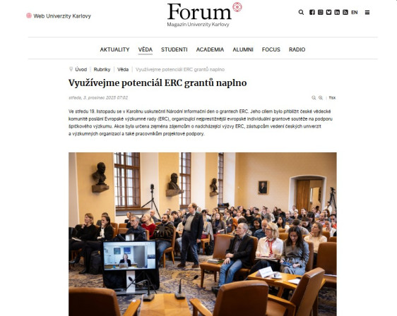 Využívejme potenciál ERC grantů naplno
