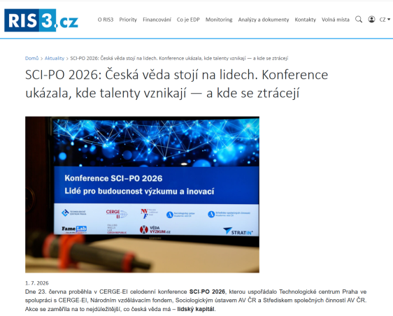 SCI‑PO 2026: Česká věda stojí na lidech. Konference ukázala, kde talenty vznikají — a kde se ztrácejí