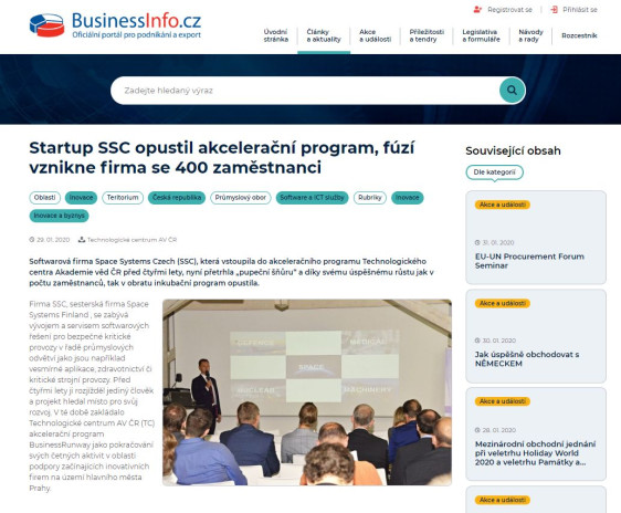 Startup SSC opustil akcelerační program, fúzí vznikne firma se 400 zaměstnanci
