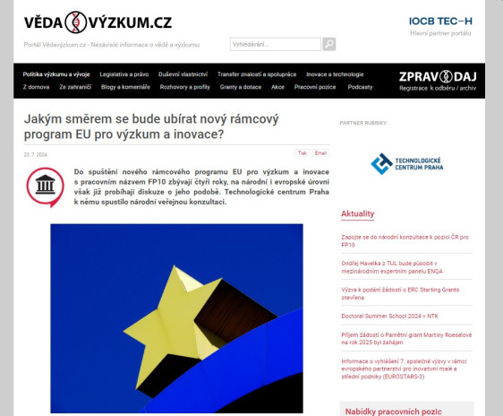 Jakým směrem se bude ubírat nový rámcový program EU pro výzkum a inovace?