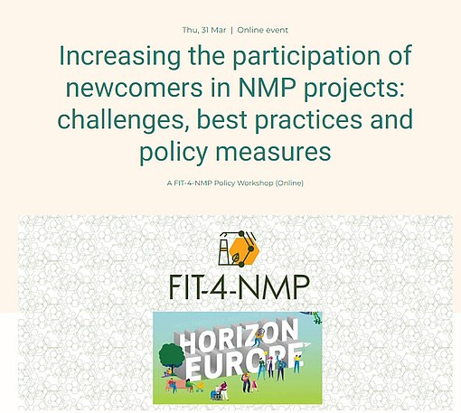 Increasing the participation of newcomers in NMP projects: challenges, best practices and policy measures