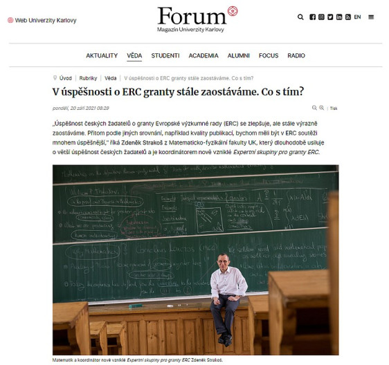 V úspěšnosti o ERC granty stále zaostáváme. Co s tím?